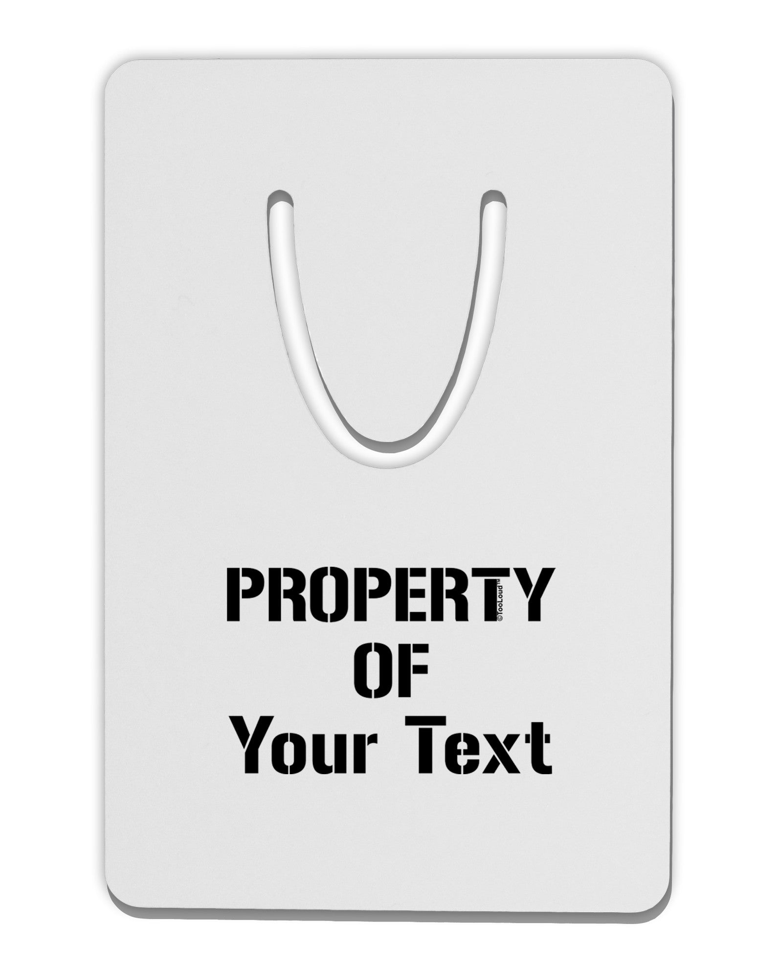 Personalized Property Of Aluminum Paper Clip Bookmark-Bookmark-TooLoud-White-Davson Sales
