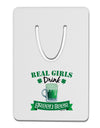 Real Girls Drink Green Beer Aluminum Paper Clip Bookmark-Bookmark-TooLoud-White-Davson Sales