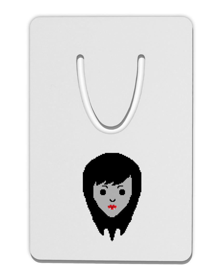 Cute Pixel Vampire Female Aluminum Paper Clip Bookmark-Bookmark-TooLoud-White-Davson Sales