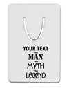 Personalized The Man The Myth The Legend Aluminum Paper Clip Bookmark by TooLoud-Bookmark-TooLoud-White-Davson Sales