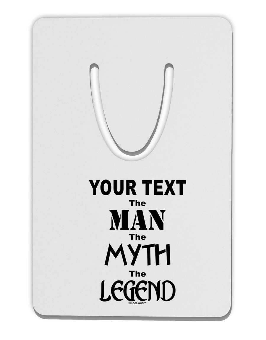 Personalized The Man The Myth The Legend Aluminum Paper Clip Bookmark by TooLoud-Bookmark-TooLoud-White-Davson Sales