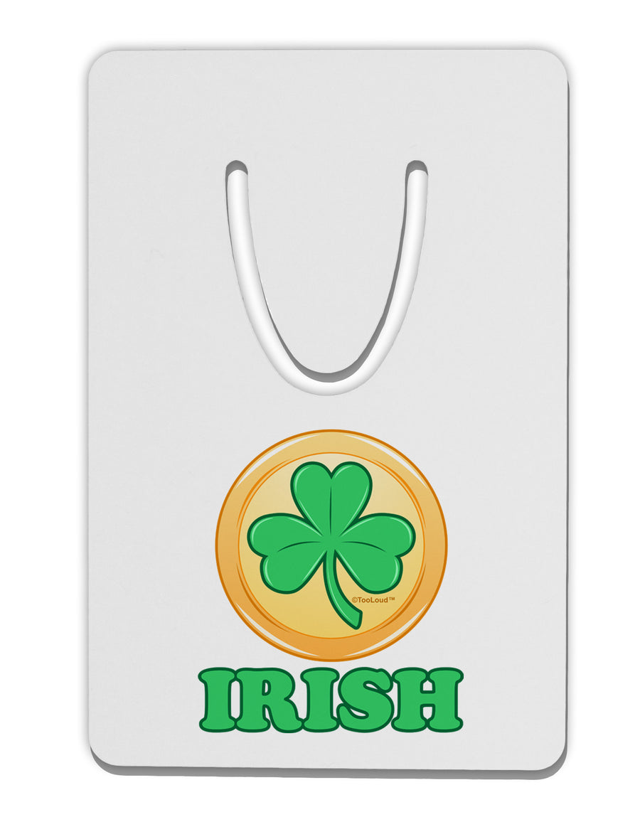 Shamrock Button - Irish Aluminum Paper Clip Bookmark by TooLoud-Bookmark-TooLoud-White-Davson Sales