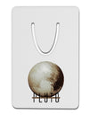 Planet Pluto Text Aluminum Paper Clip Bookmark by TooLoud-Bookmark-TooLoud-White-Davson Sales