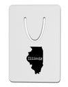 Illinois - United States Shape Aluminum Paper Clip Bookmark-Bookmark-TooLoud-White-Davson Sales