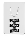 Drink and Drink and Fight Aluminum Paper Clip Bookmark-Bookmark-TooLoud-White-Davson Sales