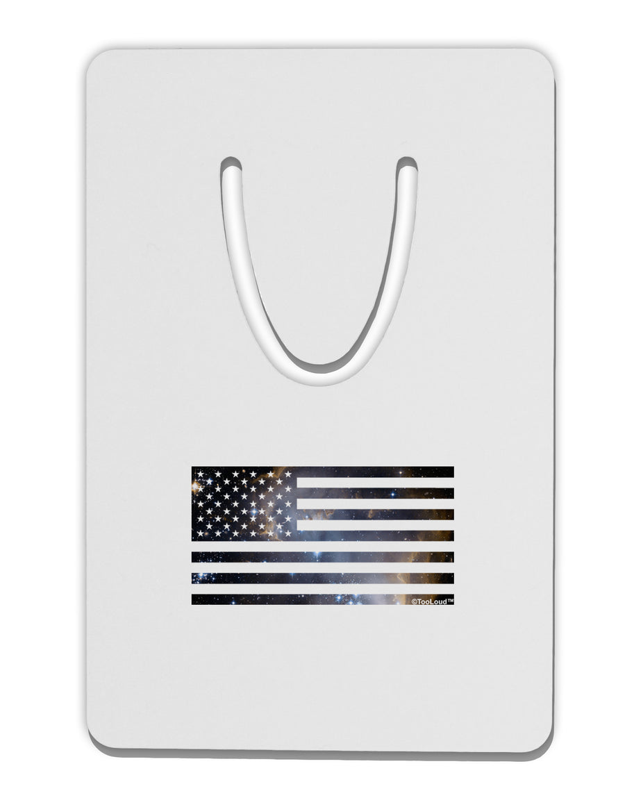 American Flag Galaxy Aluminum Paper Clip Bookmark by TooLoud-Bookmark-TooLoud-White-Davson Sales