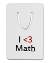 I Heart Math Aluminum Paper Clip Bookmark by TooLoud-Bookmark-TooLoud-White-Davson Sales