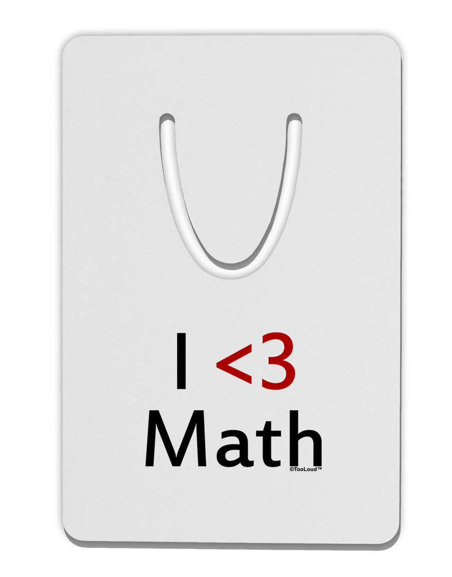 I Heart Math Aluminum Paper Clip Bookmark by TooLoud-Bookmark-TooLoud-White-Davson Sales