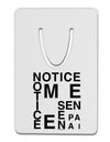 Notice Me Senpai Artistic Text Aluminum Paper Clip Bookmark-Bookmark-TooLoud-White-Davson Sales