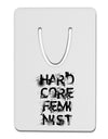 Hardcore Feminist Aluminum Paper Clip Bookmark-Bookmark-TooLoud-White-Davson Sales