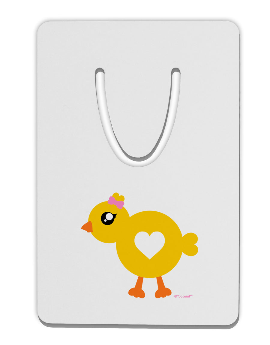 Cute Chick with Bow Aluminum Paper Clip Bookmark by TooLoud-Bookmark-TooLoud-White-Davson Sales