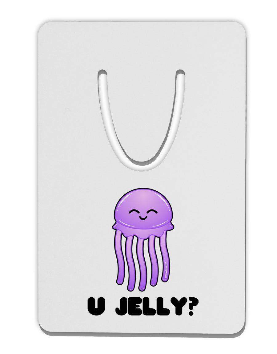 U Jelly Cute Jellyfish Aluminum Paper Clip Bookmark by TooLoud-Bookmark-TooLoud-White-Davson Sales