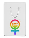 Rainbow Distressed Feminism Symbol Aluminum Paper Clip Bookmark-Bookmark-TooLoud-White-Davson Sales