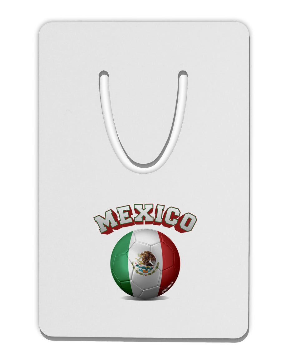 Soccer Ball Flag - Mexico Aluminum Paper Clip Bookmark-Bookmark-TooLoud-White-Davson Sales