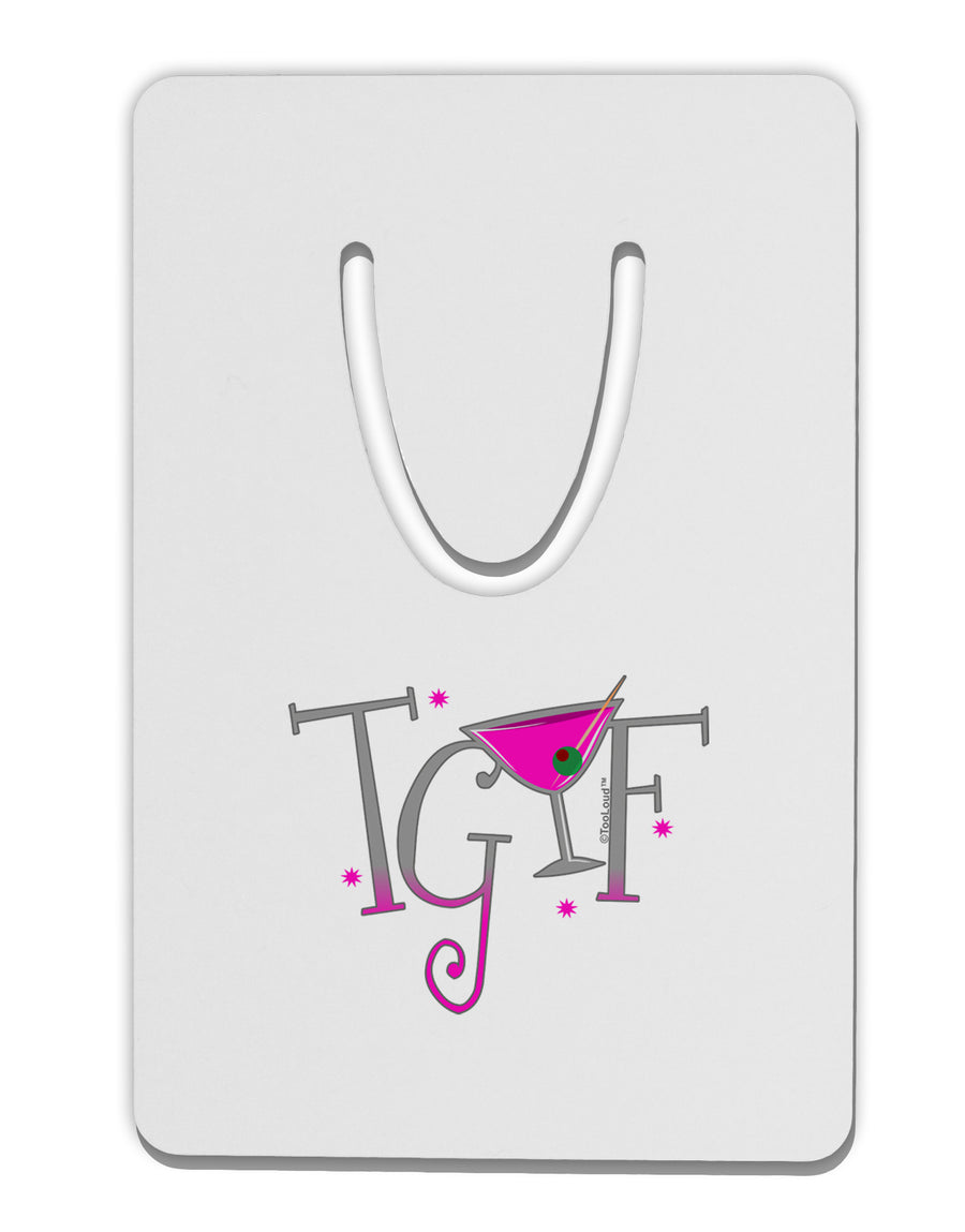 TGIF Martini Aluminum Paper Clip Bookmark-Bookmark-TooLoud-White-Davson Sales