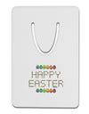 Happy Easter Eggs Aluminum Paper Clip Bookmark-Bookmark-TooLoud-White-Davson Sales