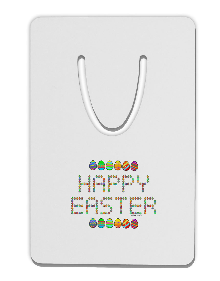 Happy Easter Eggs Aluminum Paper Clip Bookmark-Bookmark-TooLoud-White-Davson Sales