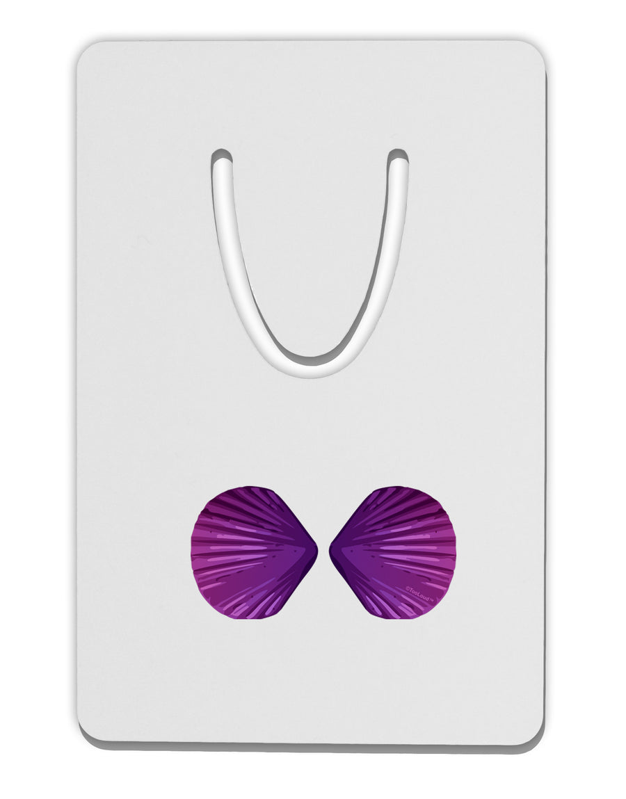 Mermaid Shell Bra Purple Aluminum Paper Clip Bookmark by TooLoud-Bookmark-TooLoud-White-Davson Sales