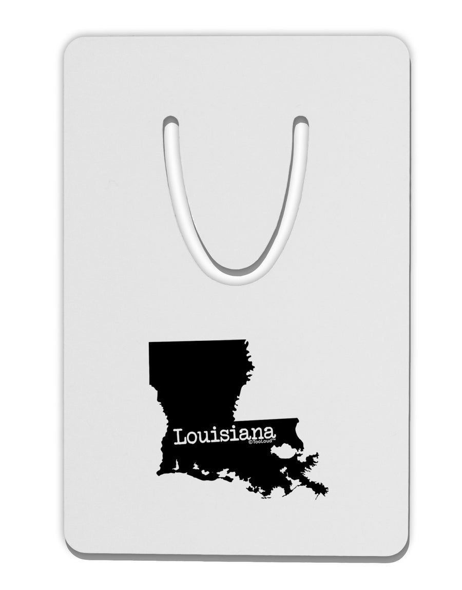 Louisiana - United States Shape Aluminum Paper Clip Bookmark-Bookmark-TooLoud-White-Davson Sales