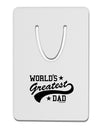 World's Greatest Dad - Sport Style Aluminum Paper Clip Bookmark by TooLoud-Bookmark-TooLoud-White-Davson Sales