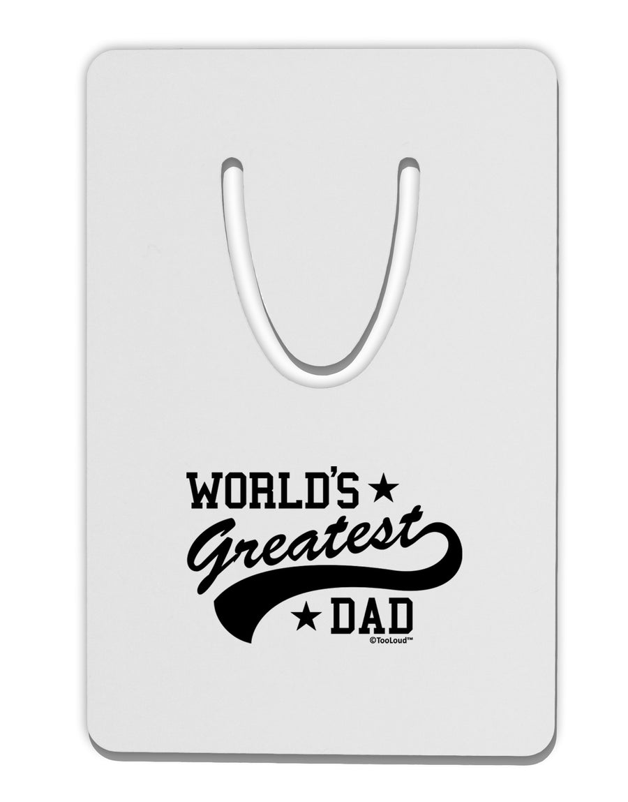 World's Greatest Dad - Sport Style Aluminum Paper Clip Bookmark by TooLoud-Bookmark-TooLoud-White-Davson Sales