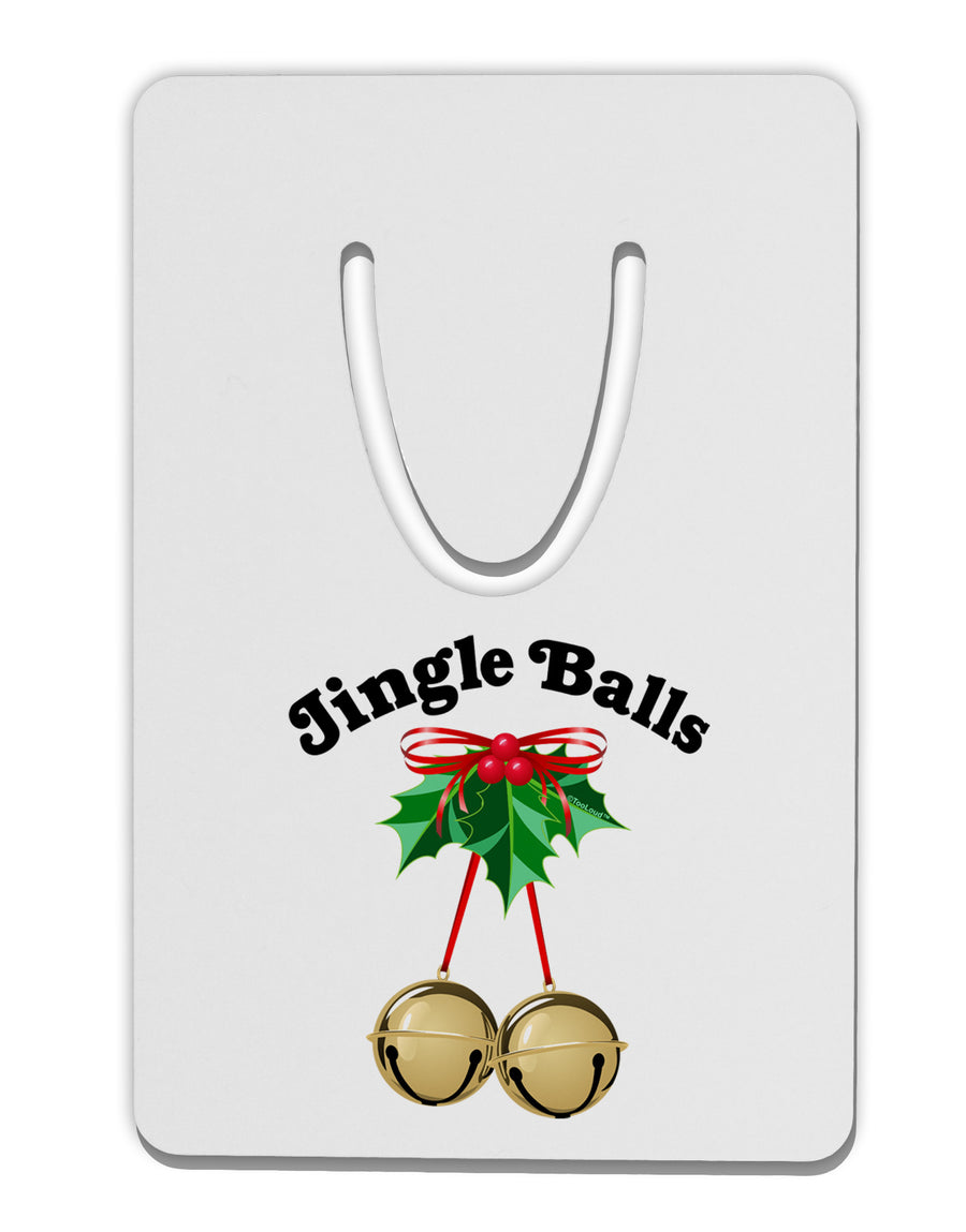 Jingle Balls with Text Aluminum Paper Clip Bookmark-Bookmark-TooLoud-White-Davson Sales