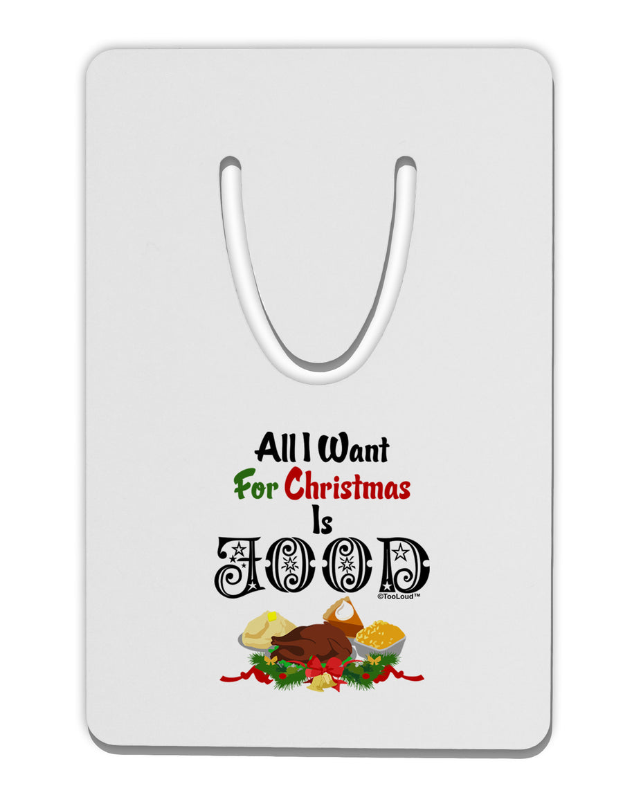 All I Want Is Food Aluminum Paper Clip Bookmark-Bookmark-TooLoud-White-Davson Sales