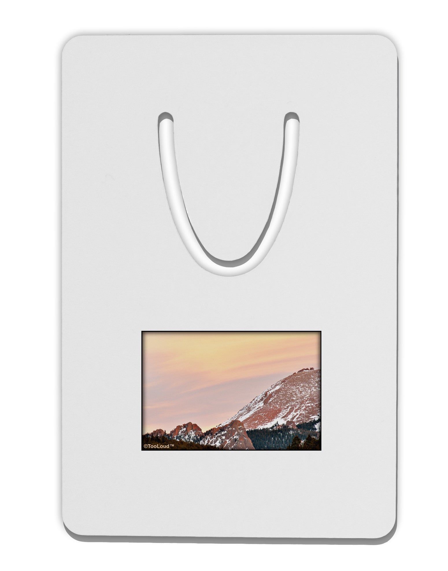 CO Sunset Cliffs Aluminum Paper Clip Bookmark-Bookmark-TooLoud-White-Davson Sales