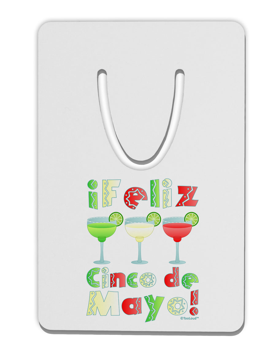 Margaritas - Mexican Flag Colors - Feliz Cinco de Mayo Aluminum Paper Clip Bookmark by TooLoud-Bookmark-TooLoud-White-Davson Sales