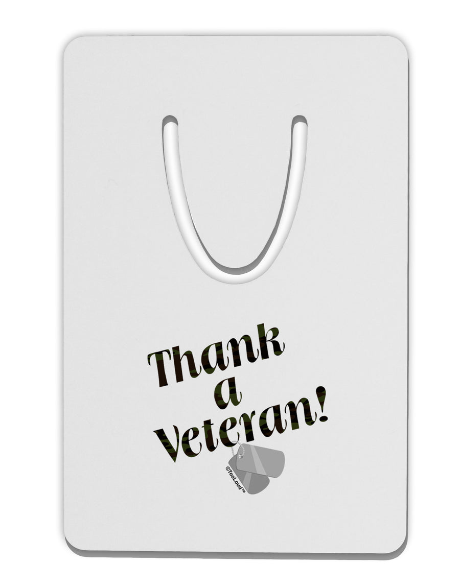 Thank A Veteran Aluminum Paper Clip Bookmark-Bookmark-TooLoud-White-Davson Sales