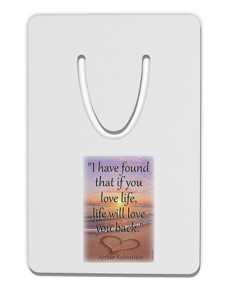 Life Will Love You Back Aluminum Paper Clip Bookmark by TooLoud-Bookmark-TooLoud-White-Davson Sales