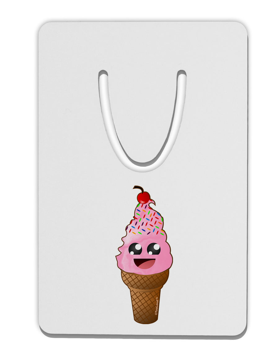 Cute Ice Cream Cone Aluminum Paper Clip Bookmark-Bookmark-TooLoud-White-Davson Sales