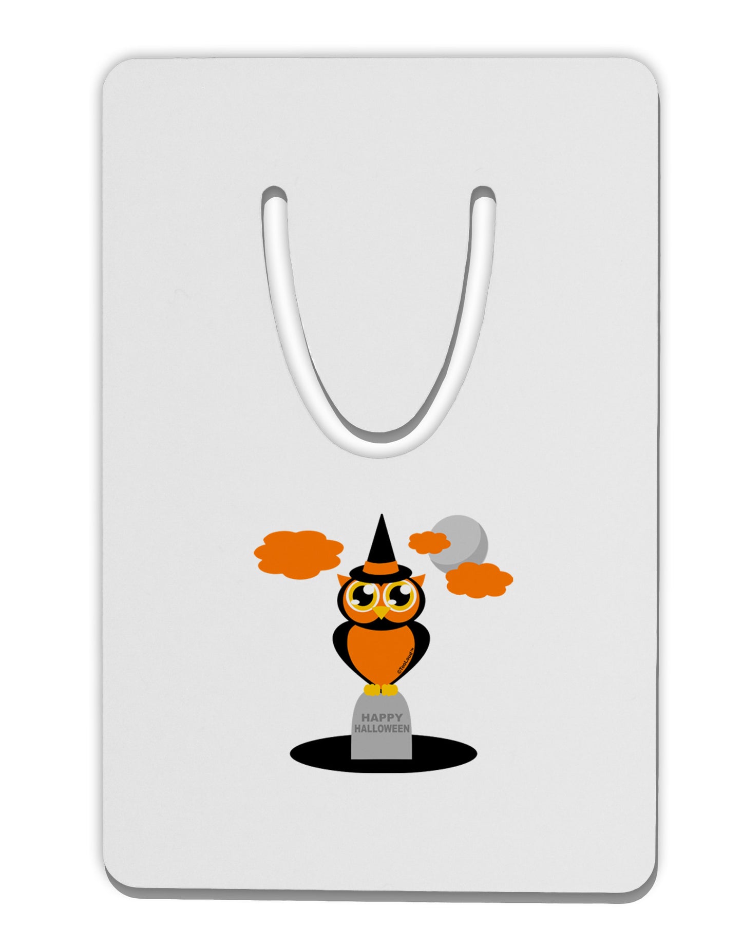 Owl Orange Aluminum Paper Clip Bookmark-Bookmark-TooLoud-White-Davson Sales
