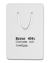 Error 404 Costume Aluminum Paper Clip Bookmark-Bookmark-TooLoud-White-Davson Sales