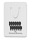 Twelve Drummers Drumming Text Aluminum Paper Clip Bookmark-Bookmark-TooLoud-White-Davson Sales