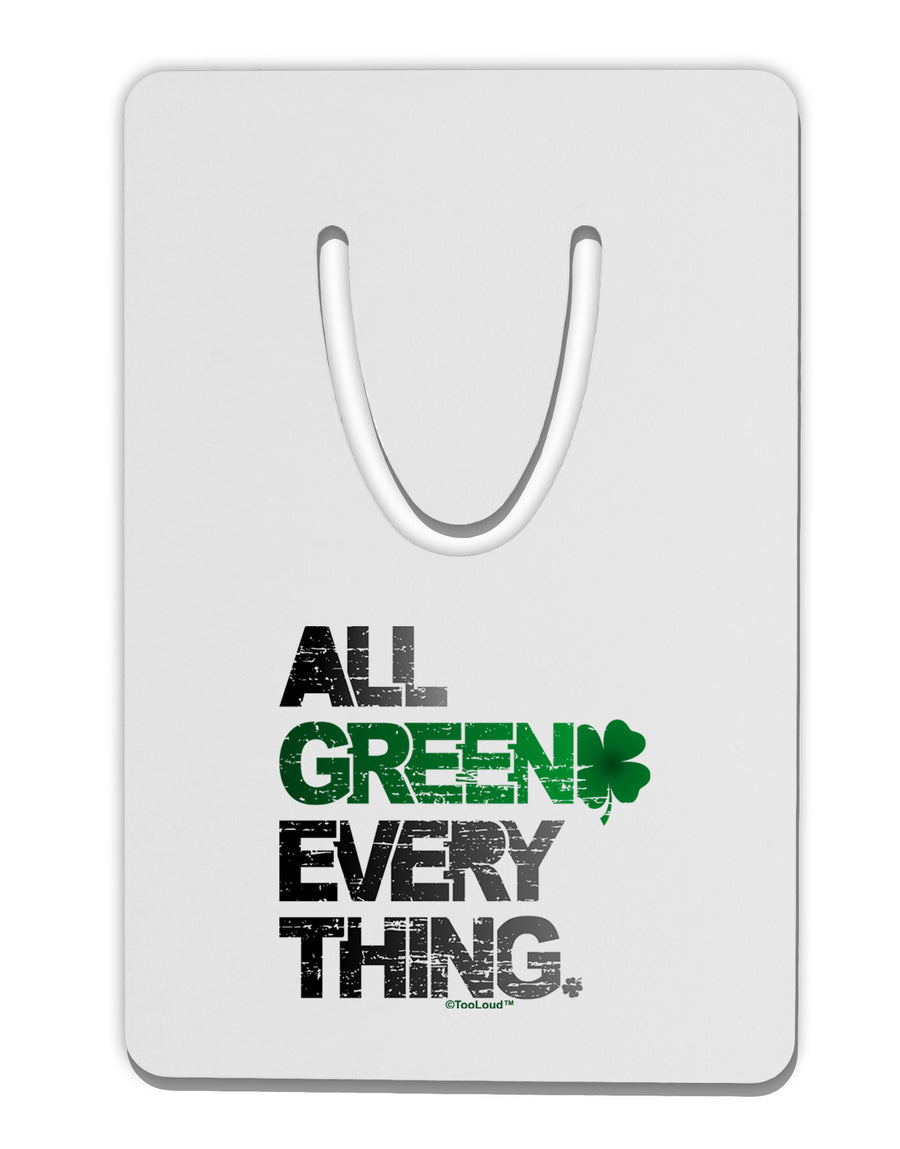 All Green Everything Distressed Aluminum Paper Clip Bookmark-Bookmark-TooLoud-White-Davson Sales