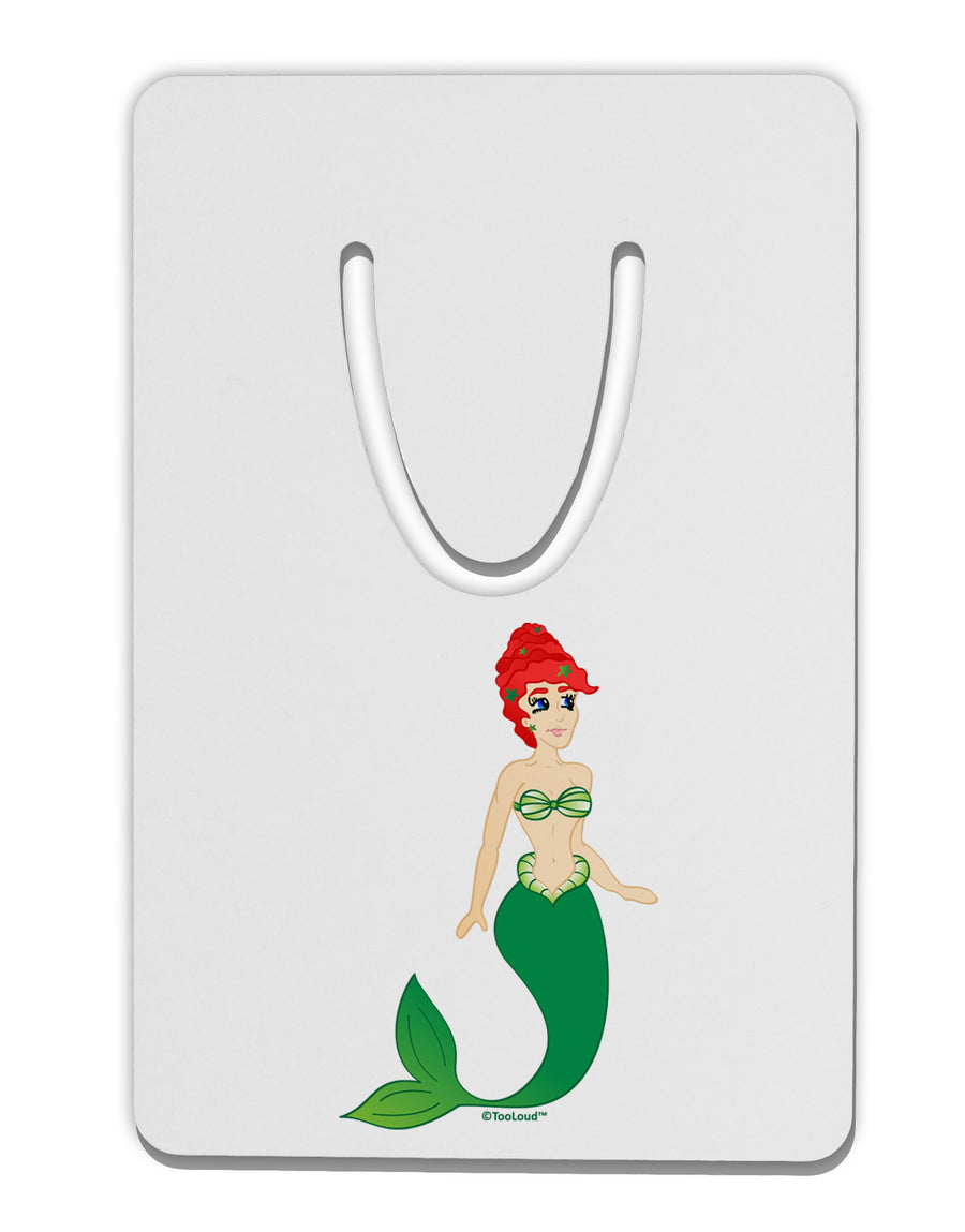 Mermaid Design - Green Aluminum Paper Clip Bookmark-Bookmark-TooLoud-White-Davson Sales