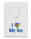 I Heart My Son - Autism Awareness Aluminum Paper Clip Bookmark by TooLoud-Bookmark-TooLoud-White-Davson Sales