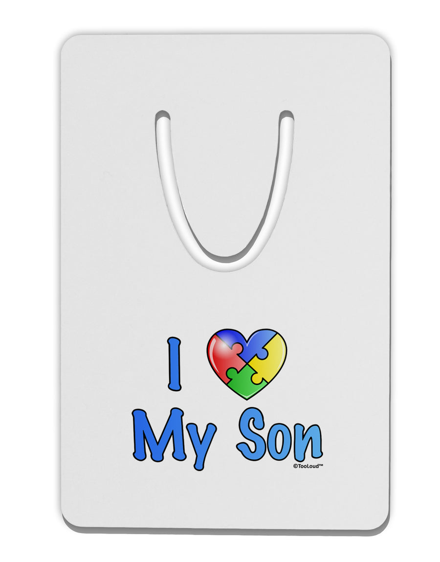 I Heart My Son - Autism Awareness Aluminum Paper Clip Bookmark by TooLoud-Bookmark-TooLoud-White-Davson Sales