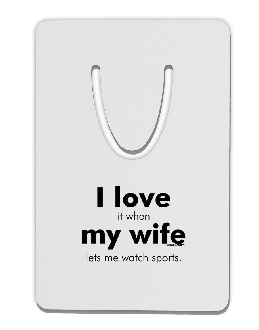 I Love My Wife - Sports Aluminum Paper Clip Bookmark by TooLoud-TooLoud-White-Davson Sales