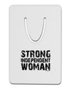 Strong Independent Woman Aluminum Paper Clip Bookmark-Bookmark-TooLoud-White-Davson Sales