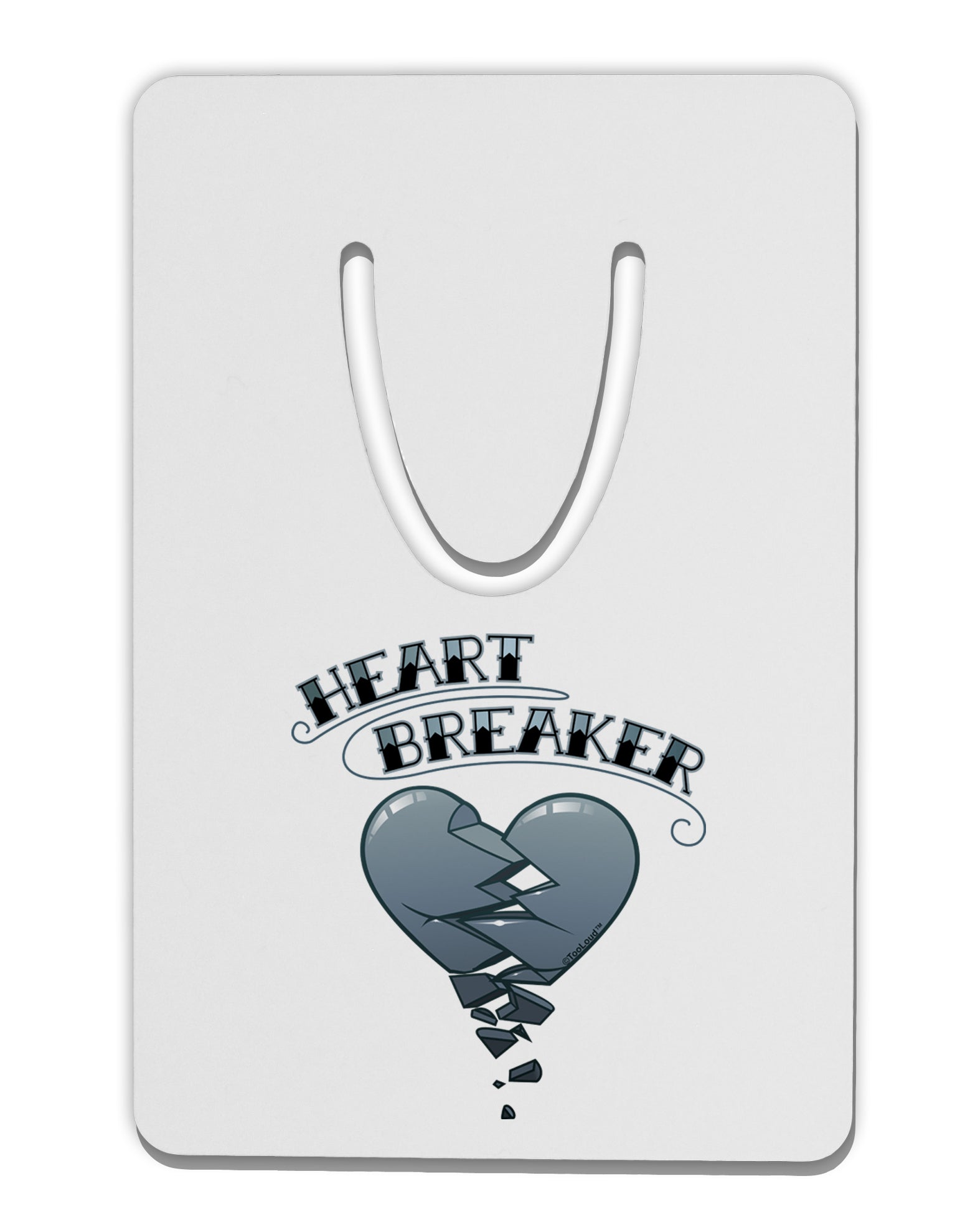 Heart Breaker Manly Aluminum Paper Clip Bookmark by TooLoud-TooLoud-White-Davson Sales