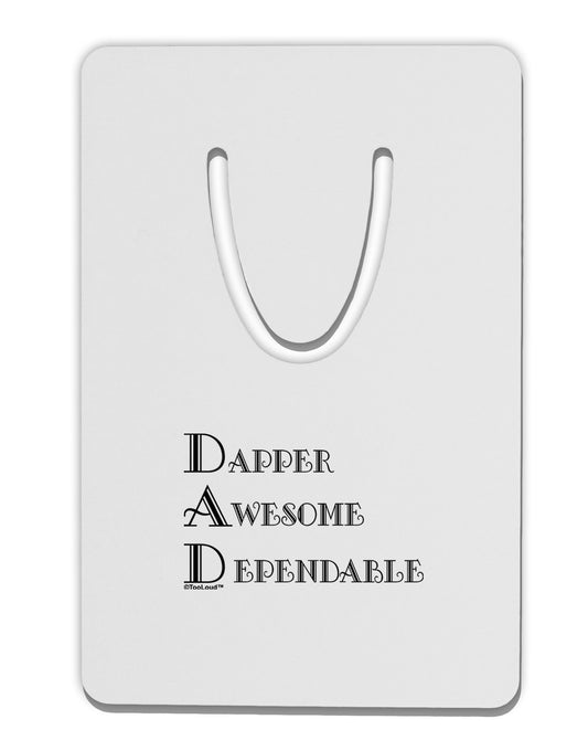 DAD - Acronym Aluminum Paper Clip Bookmark by TooLoud-Bookmark-TooLoud-White-Davson Sales