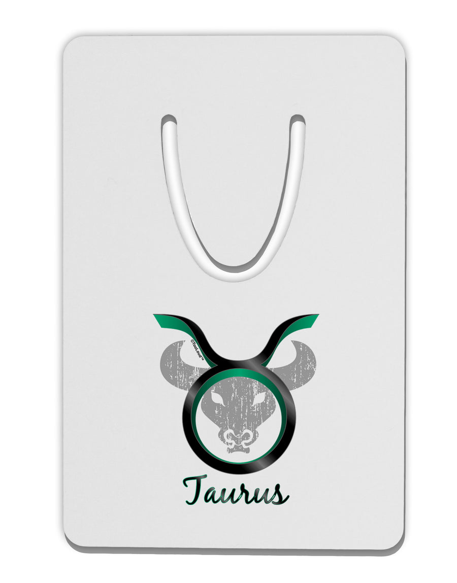 Taurus Symbol Aluminum Paper Clip Bookmark-Bookmark-TooLoud-White-Davson Sales