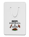 Beer Football Food Aluminum Paper Clip Bookmark-Bookmark-TooLoud-White-Davson Sales