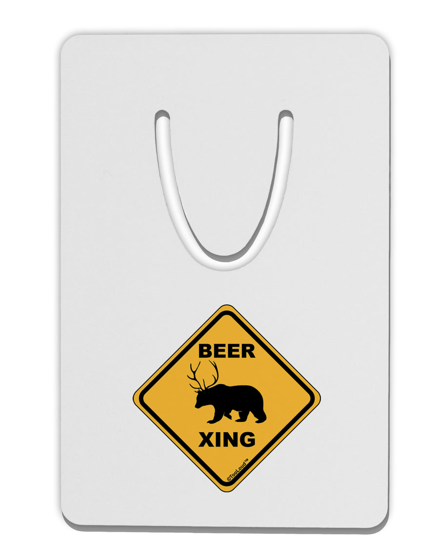 Beer Xing Aluminum Paper Clip Bookmark-Bookmark-TooLoud-White-Davson Sales