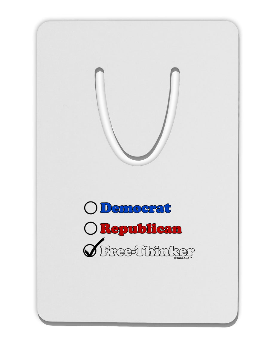 Free Thinker Checklist Aluminum Paper Clip Bookmark-Bookmark-TooLoud-White-Davson Sales