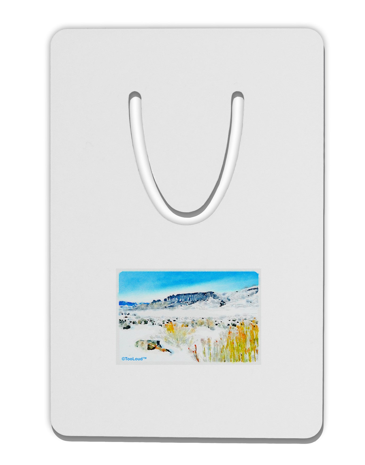 CO Snow Scene Watercolor Aluminum Paper Clip Bookmark-Bookmark-TooLoud-White-Davson Sales