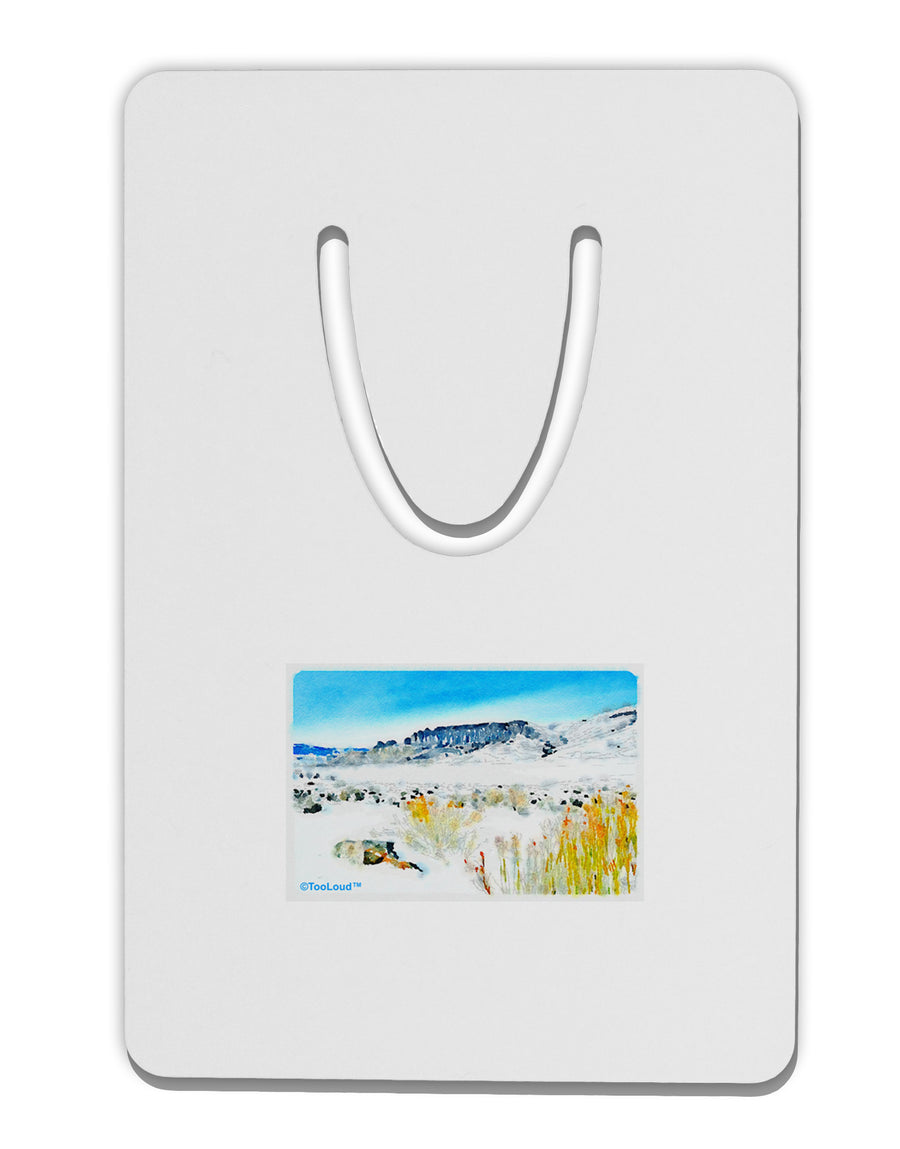 CO Snow Scene Watercolor Aluminum Paper Clip Bookmark-Bookmark-TooLoud-White-Davson Sales