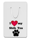 I Heart My Shih Tzu Aluminum Paper Clip Bookmark by TooLoud-TooLoud-White-Davson Sales
